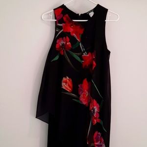 Venus Jumpsuit with asymmetrical shear overlay